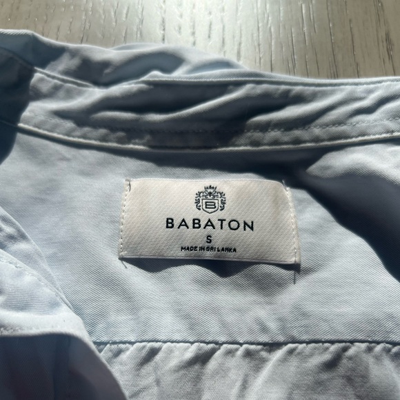 Aritzia Babaton Women’s Utility Polo Small Baby Blue - Picture 3 of 4